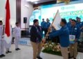 Penyerahan Pataka Kepengurusan Gerakan Ekonomi Kreatif Nasional (Gekrafs) DPW Sulawesi Tenggara Kepada Muhammad Mirad