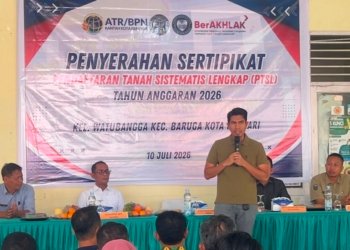 Wakil Ketua Komisi II DPR RI Bahtra Kawal PTSL 2026 di Watubangga Kendari