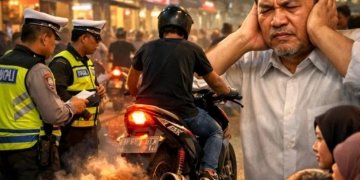 Penertiban Knalpot Brong oleh Polresta Denpasar