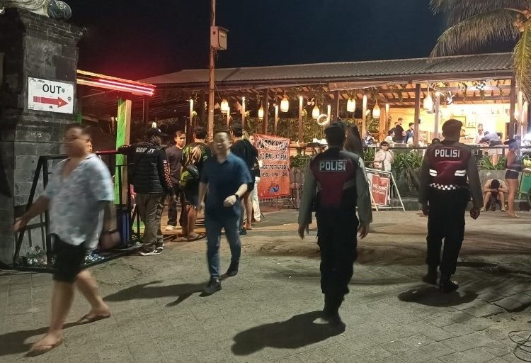Polisi Intensif Patroli di Kawasan Hiburan Canggu Bali