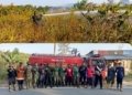 Damkar dibantu Masyarakat Berhasil Padamkan Kebakaran Lahan di Nanga-Nanga Kendari